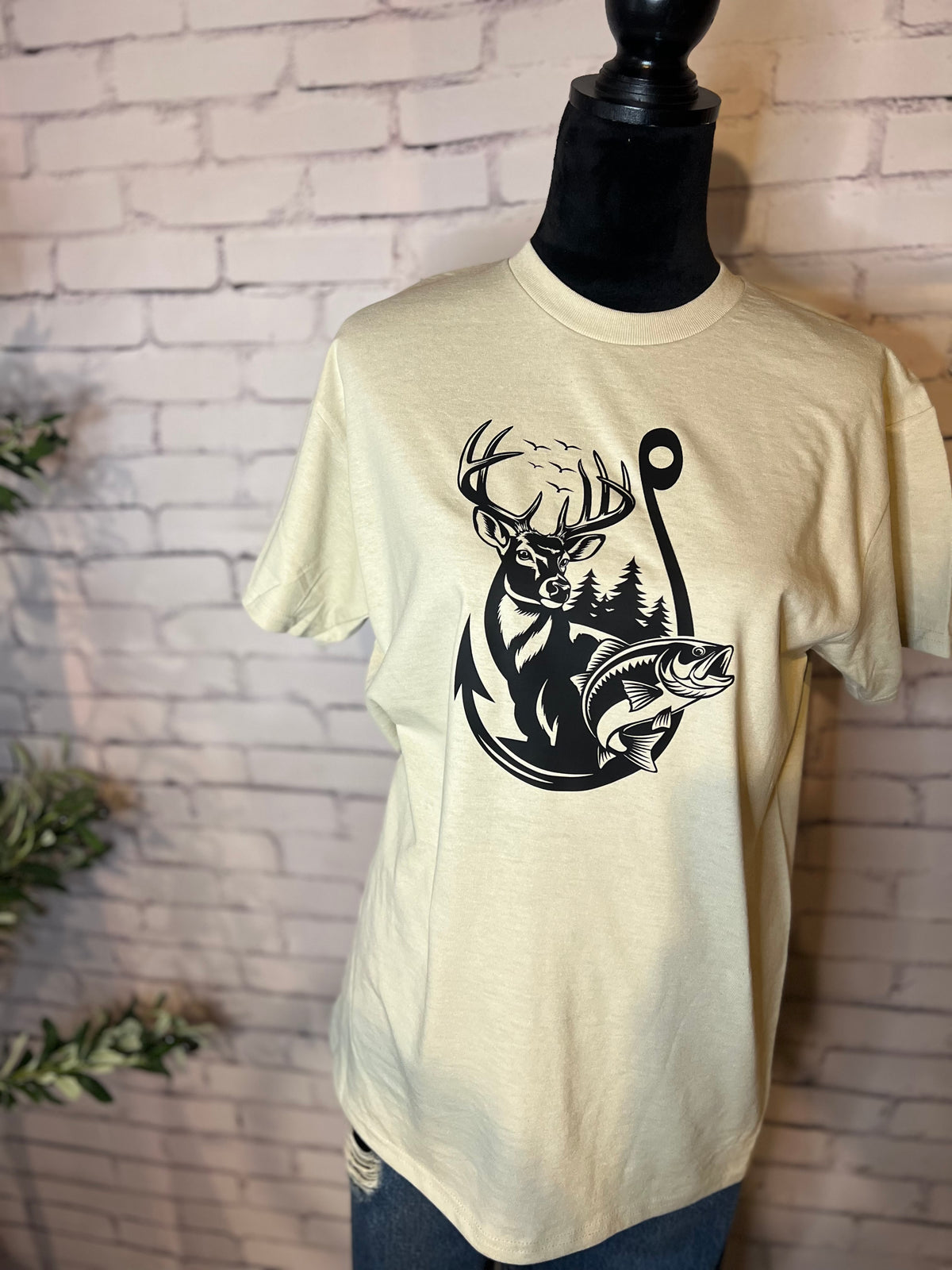 Deer & Fish Hook Graphic Tee