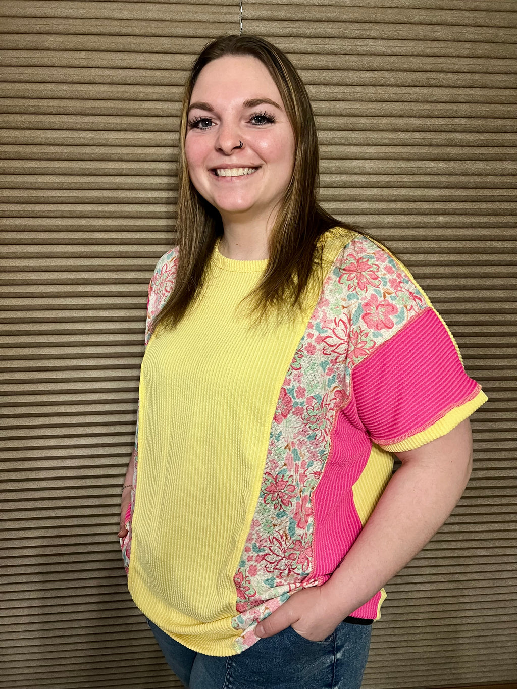 Plus size floral top