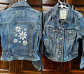 Girls Floral Embroidered Jean Jacket