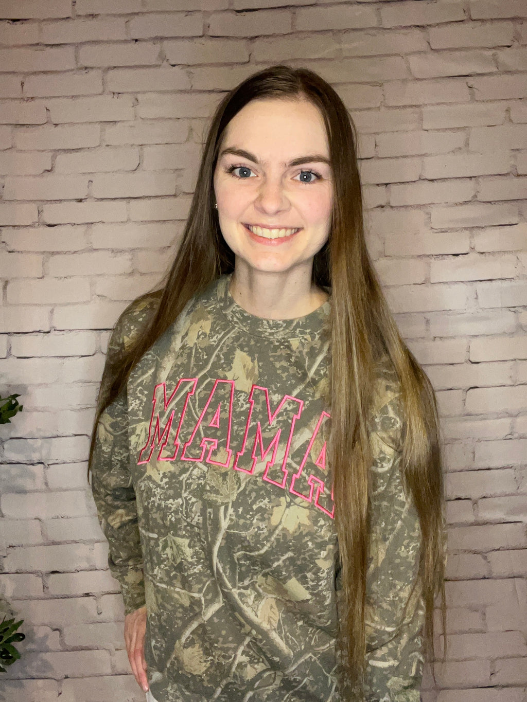 Pink Mama Camo Crewneck