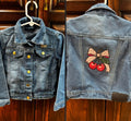 Girls Cherry Embroidered Jean Jacket