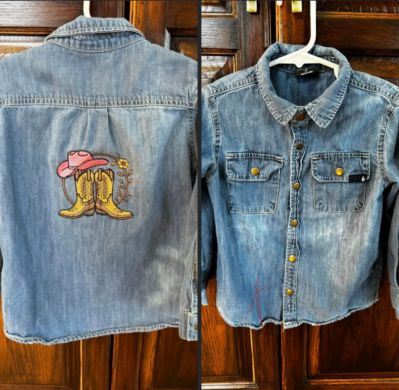 Girls Western Embroidered Jacket