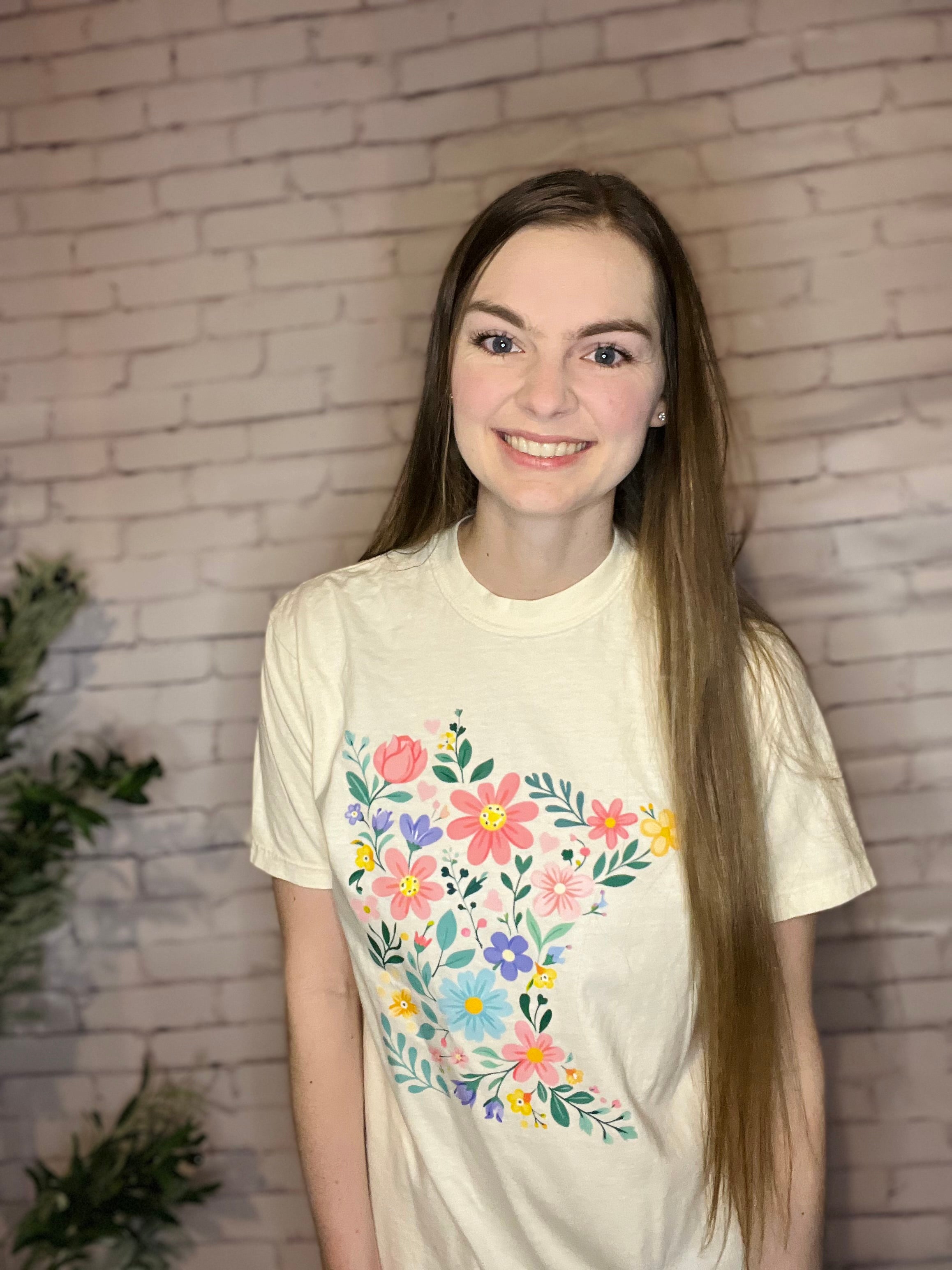 MN Floral Graphic Tee - Ivory
