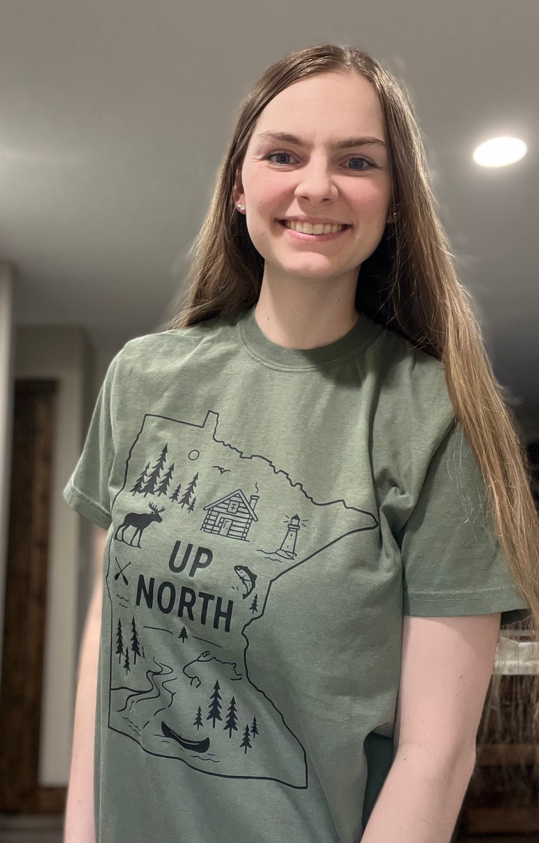 MN Up North Graphic Tee - Moss