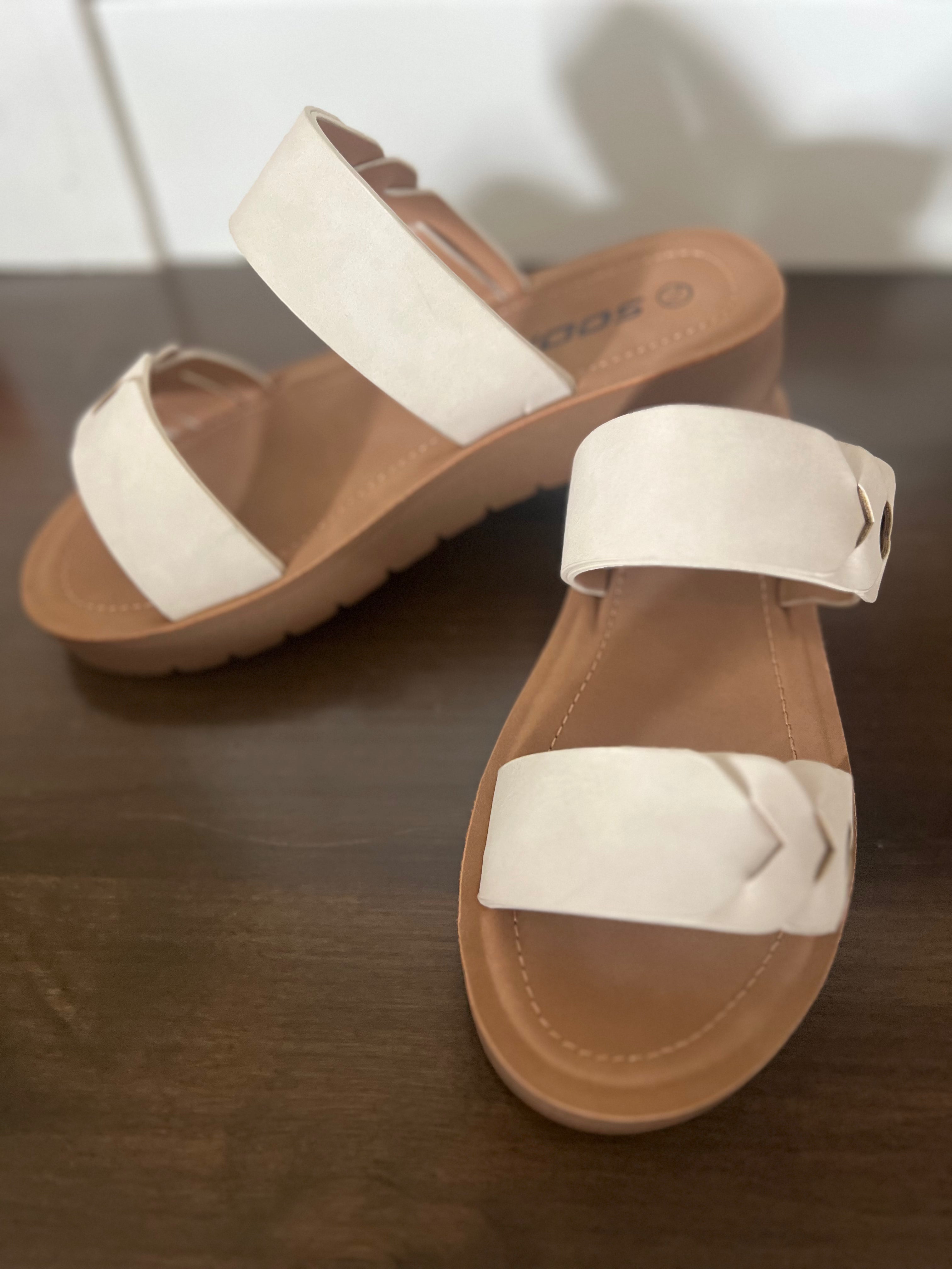 Follow Me Beige Sandals