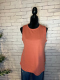 Waffle Knit Tank - Dusty Rose