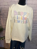 Happy Is The New Rich Crewneck Sweatshirt