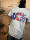 USA Graphic Tee - Light Blue
