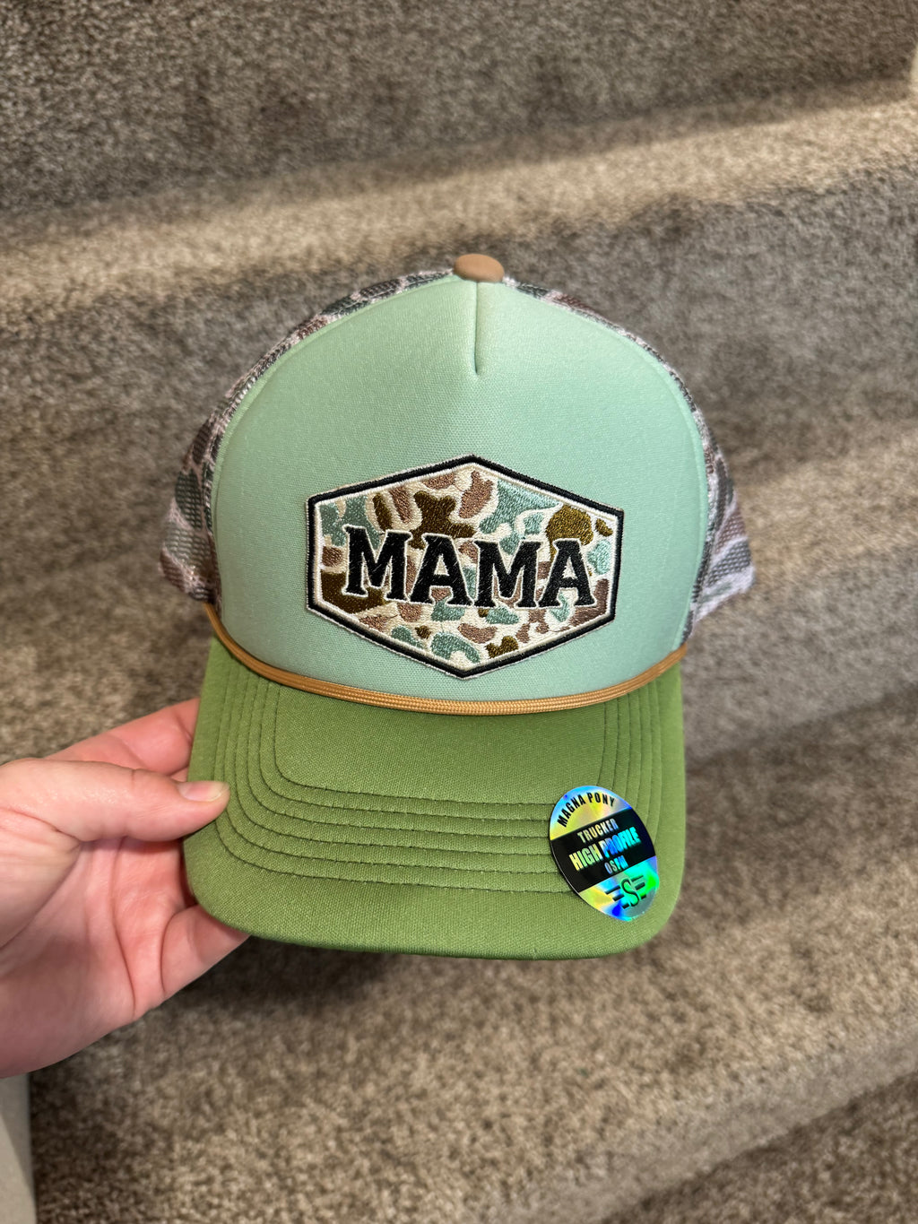 Camo Mama Embroidered Trucker Hat