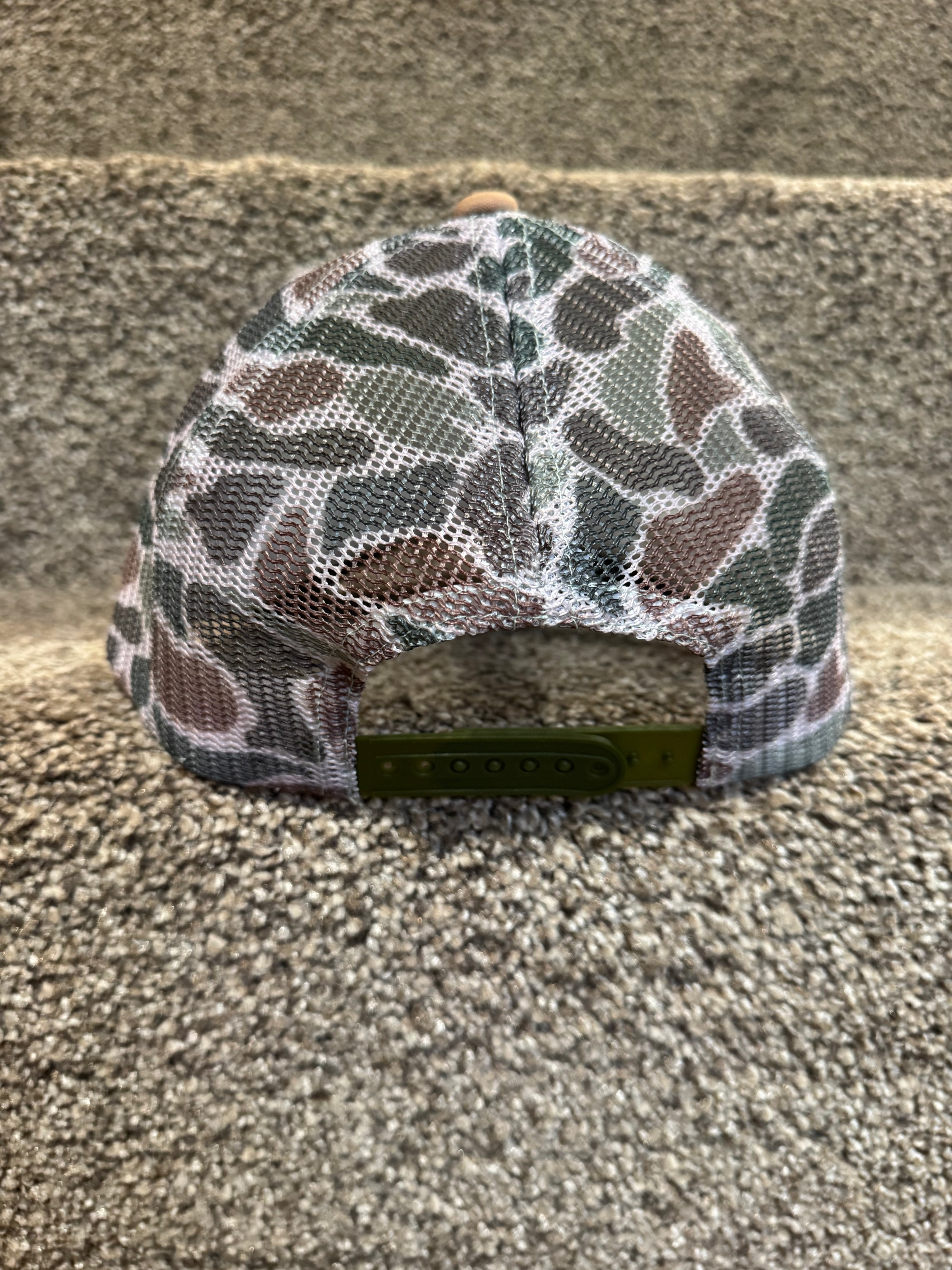 Camo Trout Embroidered Trucker Hat