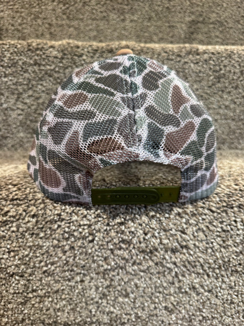 Camo Trout Embroidered Trucker Hat